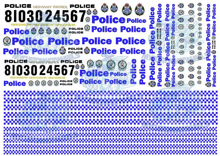 Aussie-Police-1-32 Australian Police Decals - Image 1