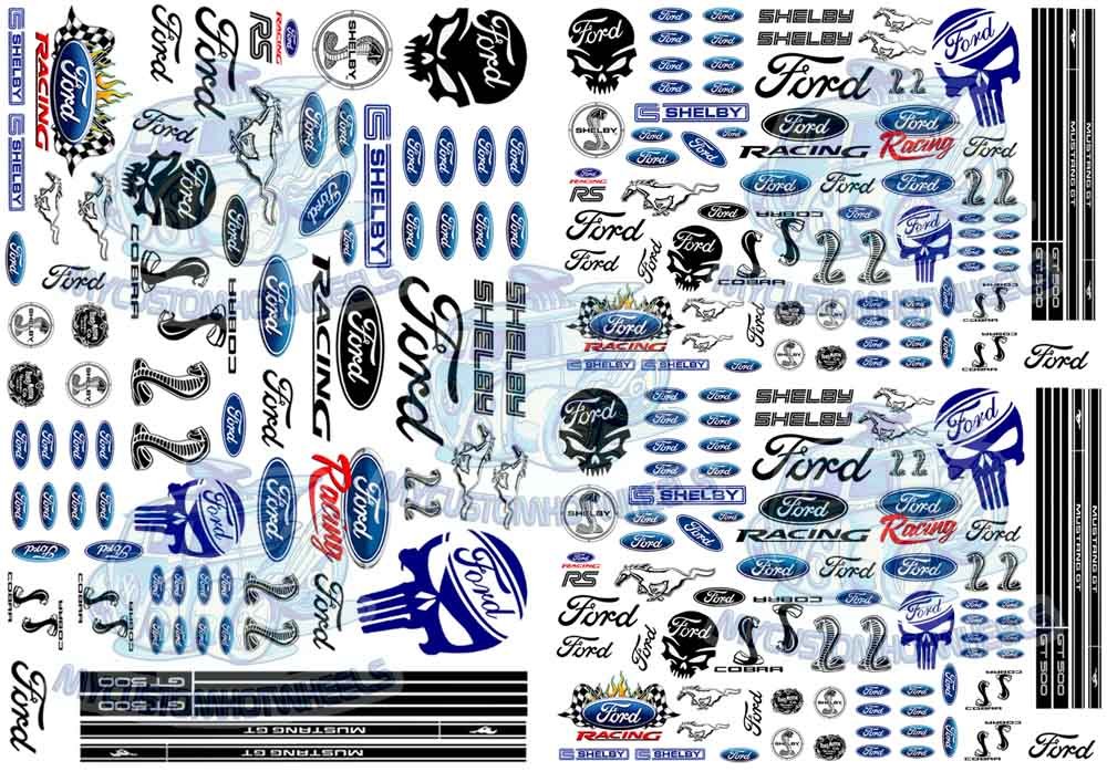 FORD-1-32 Ford Racing Decals - Image 1