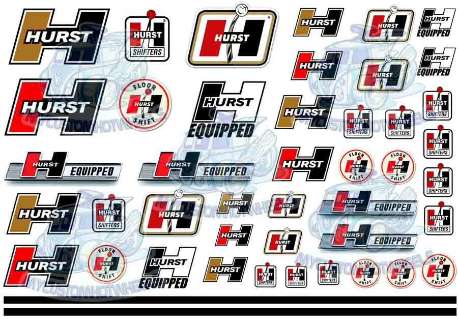 HURST-Pack-1-18 HURST Racing Decals - Image 1