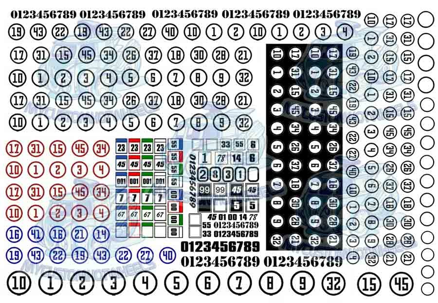 RACE-s-CIRCLES-1-64 Racing Number Decals - Circles - Image 1