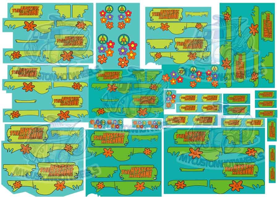 Scooby-Doo-Mystery-Machine-decals Scooby Doo Mystery Machine Decals - Image 1
